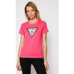 Przecenione Różowe Koszulki polo damskie z krótkimi rękawami marki Guess w rozmiarze XS 