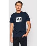 Przecenione Granatowe Koszulki sportowe męskie z krótkimi rękawami marki Helly Hansen w rozmiarze M 