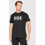 Przecenione Czarne Koszulki sportowe męskie z krótkimi rękawami marki Helly Hansen w rozmiarze M 