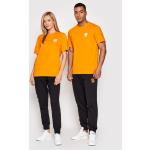 Przecenione Pomarańczowe Koszulki polo damskie z krótkimi rękawami marki Hummel w rozmiarze L 