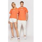 Przecenione Pomarańczowe Koszulki polo damskie z krótkimi rękawami marki LEVI´S w rozmiarze L 