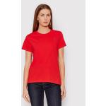 Przecenione Czerwone Koszulki polo damskie z krótkimi rękawami marki LEVI´S w rozmiarze XS 