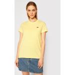 Przecenione Żółte Koszulki polo damskie z krótkimi rękawami marki LEVI´S w rozmiarze XS 