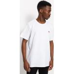Przecenione Białe Koszulki męskie z krótkimi rękawami bawełniane marki LEVI´S w rozmiarze XL 