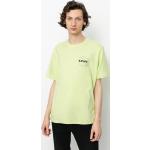Przecenione Zielone Koszulki męskie z krótkimi rękawami bawełniane z okrągłym dekoltem marki LEVI´S w rozmiarze S 