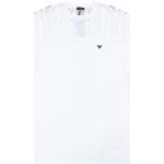 Białe Koszulki oversize z krótkimi rękawami punkowe z okrągłym dekoltem na imprezę marki Emporio Armani w rozmiarze L 