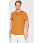 Przecenione Pomarańczowe Koszulki sportowe męskie z krótkimi rękawami marki New Era w rozmiarze M 