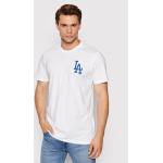 Przecenione Białe Koszulki sportowe męskie z krótkimi rękawami marki New Era w rozmiarze M LA Dodgers 