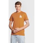 Przecenione Pomarańczowe Koszulki sportowe męskie z krótkimi rękawami marki New Era w rozmiarze S LA Dodgers 