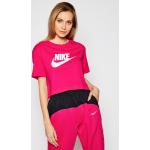 Różowe Koszulki polo damskie z krótkimi rękawami marki Nike w rozmiarze S 
