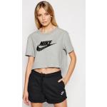 Przecenione Szare Koszulki polo damskie z krótkimi rękawami marki Nike w rozmiarze L 