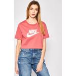 Przecenione Różowe Koszulki polo damskie z krótkimi rękawami marki Nike w rozmiarze L 