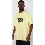 Przecenione Żółte Koszulki z nadrukiem męskie z krótkimi rękawami bawełniane z okrągłym dekoltem marki Nike SB Stefan Janoski w rozmiarze S 
