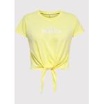 Żółte Koszulki polo damskie z krótkimi rękawami marki ONLY w rozmiarze S 