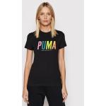 Przecenione Czarne Koszulki polo damskie z krótkimi rękawami marki Puma w rozmiarze S 