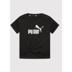 Czarne Koszulki dziecięce z krótkim rękawkiem marki Puma w rozmiarze 128 