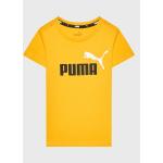 Żółte Koszulki dziecięce z krótkim rękawkiem marki Puma w rozmiarze 110 