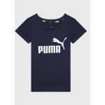 Granatowe Koszulki dziecięce z krótkim rękawkiem marki Puma w rozmiarze 98 
