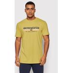 Przecenione Żółte Koszulki sportowe męskie z krótkimi rękawami marki Quiksilver w rozmiarze M 