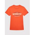 Przecenione Pomarańczowe Koszulki dziecięce z krótkim rękawkiem marki Quiksilver 
