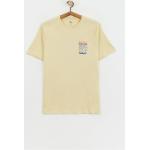 Żółte Koszulki z nadrukiem męskie z motywem zwierząt z krótkimi rękawami bawełniane marki Rip Curl w rozmiarze L 
