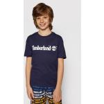 Przecenione Granatowe Koszulki dziecięce z krótkim rękawkiem marki Timberland 