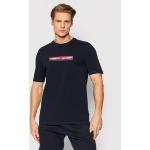 Przecenione Granatowe Koszulki sportowe męskie z krótkimi rękawami marki Tommy Hilfiger w rozmiarze S 
