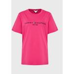 Przecenione Różowe Koszulki polo damskie z krótkimi rękawami marki Tommy Hilfiger w rozmiarze 3 XL 