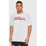Przecenione Szare Koszulki sportowe męskie z krótkimi rękawami marki Under Armour w rozmiarze M 