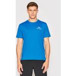Przecenione Niebieskie Koszulki sportowe męskie z krótkimi rękawami marki Under Armour w rozmiarze XL 