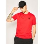 Czerwone Koszulki sportowe męskie z krótkimi rękawami marki Under Armour w rozmiarze L 