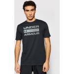 Przecenione Czarne Koszulki sportowe męskie z krótkimi rękawami marki Under Armour w rozmiarze L 