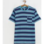 Przecenione Niebieskie Koszulki męskie z krótkimi rękawami bawełniane marki Volcom w rozmiarze XS 
