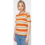 Przecenione Pomarańczowe Koszulki damskie z krótkimi rękawami marki Volcom w rozmiarze XS 