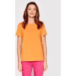 Przecenione Pomarańczowe Koszulki polo damskie z krótkimi rękawami marki Max Mara w rozmiarze XL 