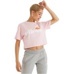 Różowe Koszulki damskie z krótkimi rękawami marki ellesse w rozmiarze S 