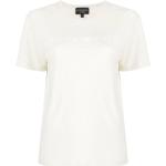 Białe Koszulki z nadrukiem z krótkimi rękawami z okrągłym dekoltem marki Emporio Armani w rozmiarze M 