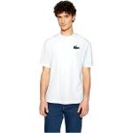 Białe Bluzki męskie z krótkimi rękawami marki Lacoste w rozmiarze XL 