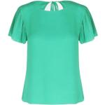 Zielone Bluzki damskie z krótkimi rękawami eleganckie marki Liu Jo w rozmiarze L 