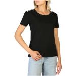 Czarne Koszulki damskie z krótkimi rękawami bawełniane marki MOSCHINO w rozmiarze L 