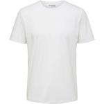 Białe Koszulki męskie z krótkimi rękawami z okrągłym dekoltem marki Selected Selected Homme w rozmiarze XL 