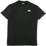Czarne Koszulki męskie z krótkimi rękawami marki Kappa w rozmiarze XL 
