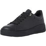Czarne Sneakersy sznurowane damskie z wyjmowanymi wkładkami marki Tamaris w rozmiarze 39 