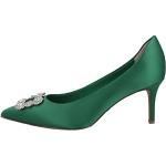Zielone Szpilki damskie eleganckie satynowe marki Tamaris w rozmiarze 36 