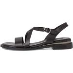 Czarne Sandały skórzane damskie na lato marki Tamaris w rozmiarze 39 