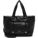 Przecenione Shopper bags damskie z odpinanym paskiem gładkie w stylu biznesowym marki Tamaris 