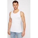 Przecenione Białe Koszulki na ramiączkach męskie z krótkimi rękawami marki VERSACE w rozmiarze XL 