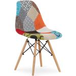 Wielokolorowe Krzesła do jadalni tapicerowane w nowoczesnym stylu bukowe marki ELIOR 