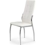 Srebrne Krzesła składane tapicerowane pikowane w nowoczesnym stylu ze skóry syntetycznej marki Profeos.eu 