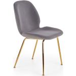 Popielate Krzesła do jadalni tapicerowane w nowoczesnym stylu marki ELIOR 